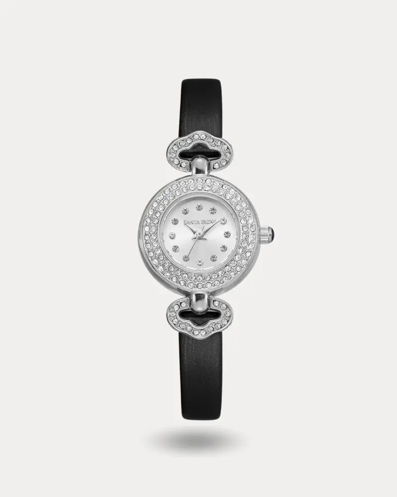 ساعة نسائية جلد باللون الأسود | SL082KSW