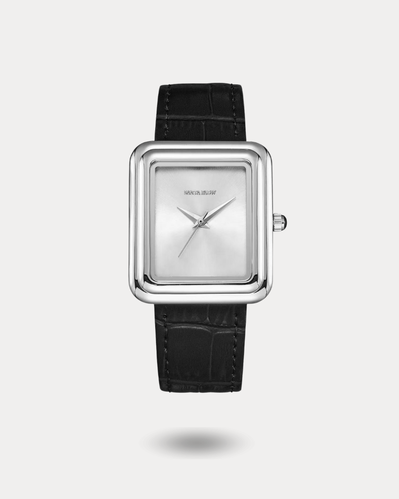 ساعة رجالية جلد باللون الأسود | SM17KSW