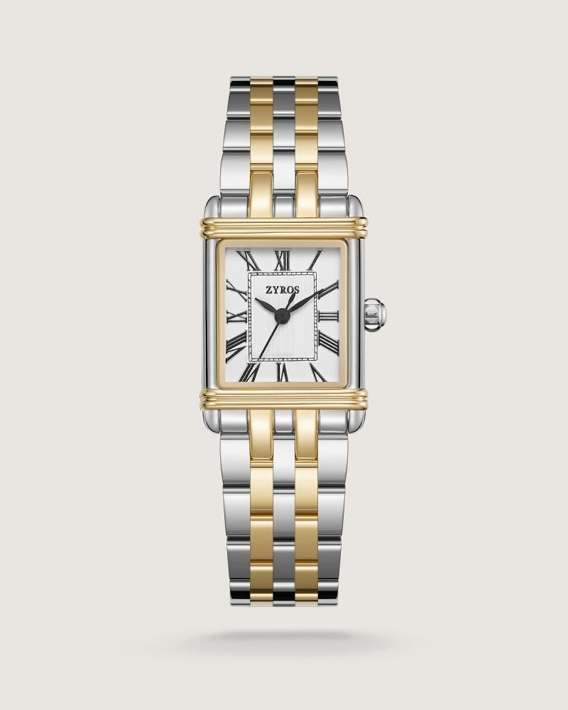 ساعة شموخ النسائية ستيل بلون ذهبي وفضي | ZAS825W