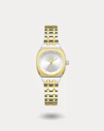 ساعة شهد النسائية بلون فضي وذهبي | LAS014L