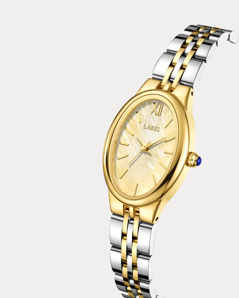 Alternative view of ساعة ترف النسائية بلون فضي وذهبي | LAS017L