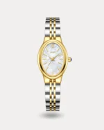 ساعة ترف النسائية بلون فضي وذهبي | LAS017L