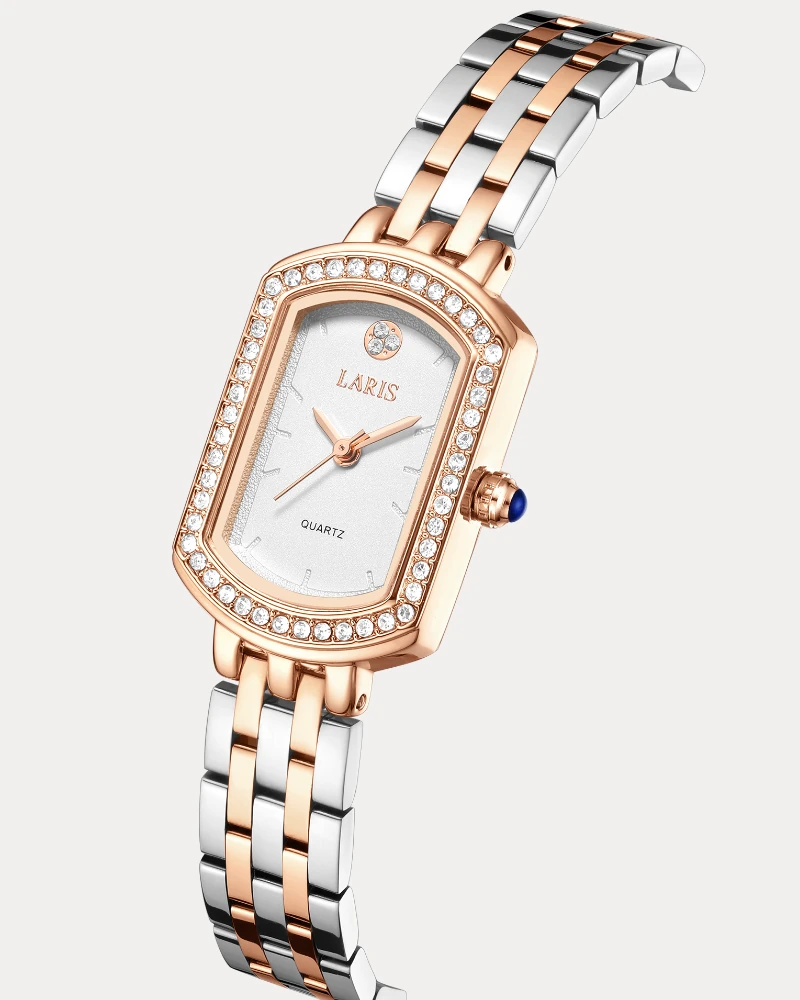 Alternative view of ساعة ليان النسائية بلون فضي وروز قولد | LOS011L