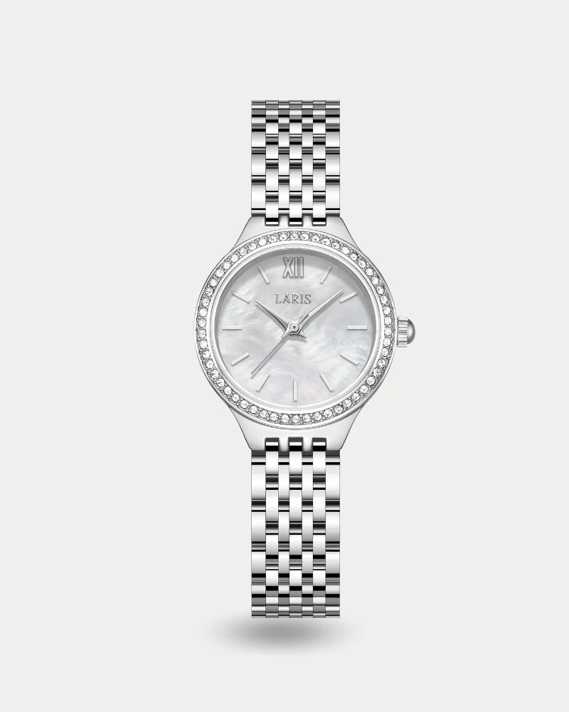 ساعة رونق النسائية باللون الفضي | LOS012L