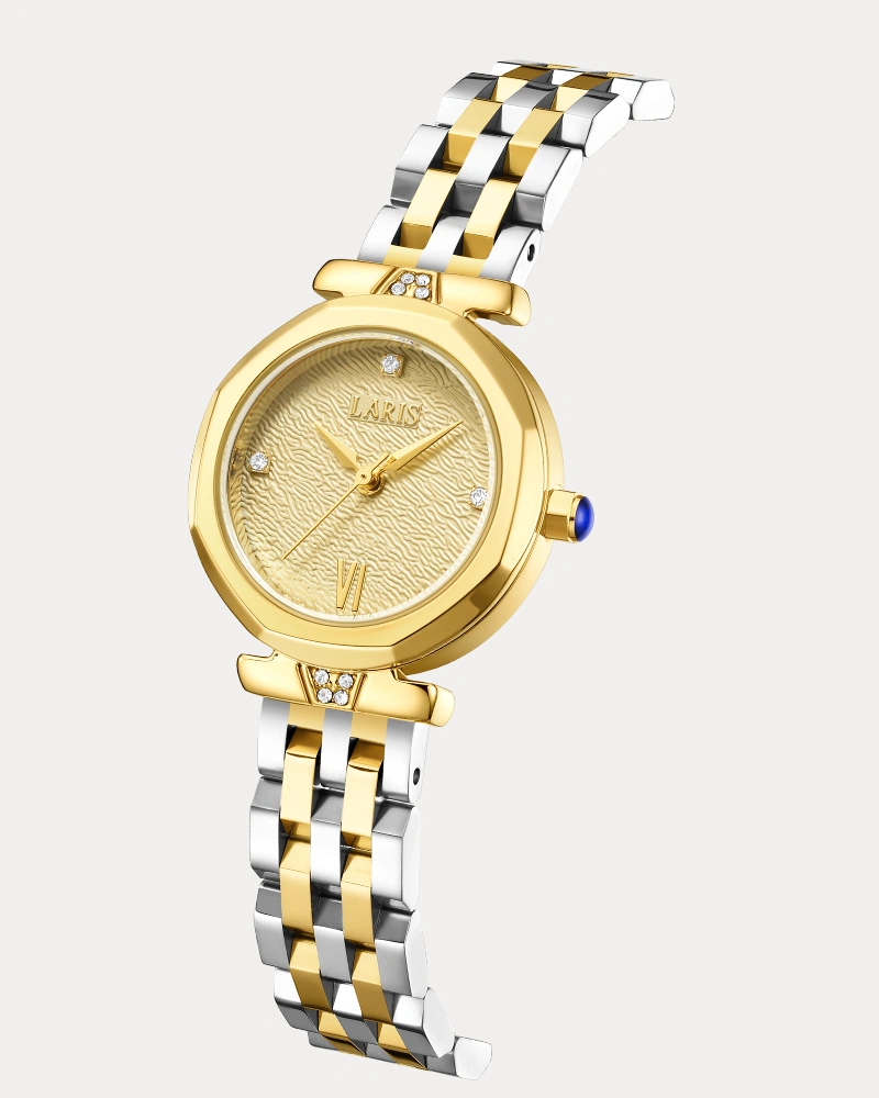 Alternative view of ساعة ميساء النسائية بلون فضي وذهبي | LOS015L