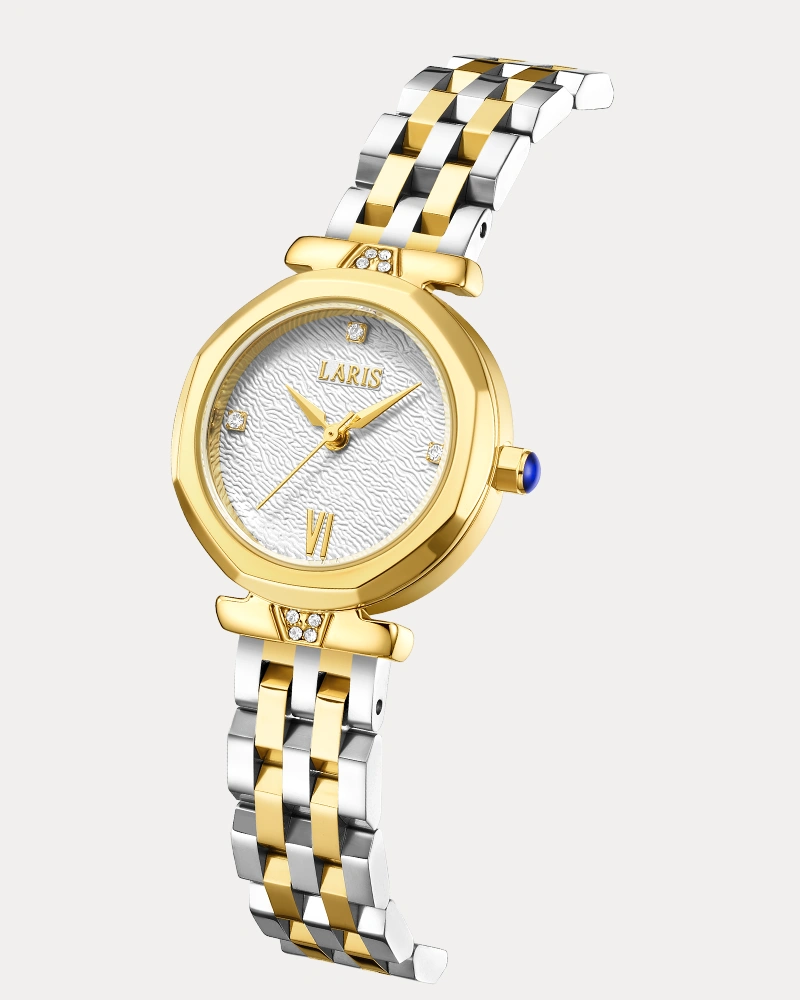 Alternative view of ساعة ميساء النسائية بلون فضي وذهبي | LOS015L