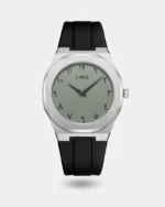 ساعة هيثم الرجالية ربل باللون الأسود | LSR001M