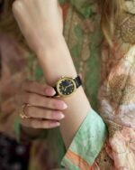 ⁦‎ ساعة نسائية زايروس من الجلد الاسود | ZAL170F⁩ - الصورة ⁦10⁩