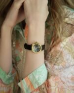 ⁦‎ ساعة نسائية زايروس من الجلد الاسود | ZAL170F⁩ - الصورة ⁦9⁩