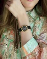 ⁦‎ ساعة نسائية زايروس من الجلد الاسود | ZAL170F⁩ - الصورة ⁦7⁩