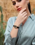 ⁦‎ ساعة نسائية زايروس من الجلد الاسود | ZAL170F⁩ - الصورة ⁦6⁩