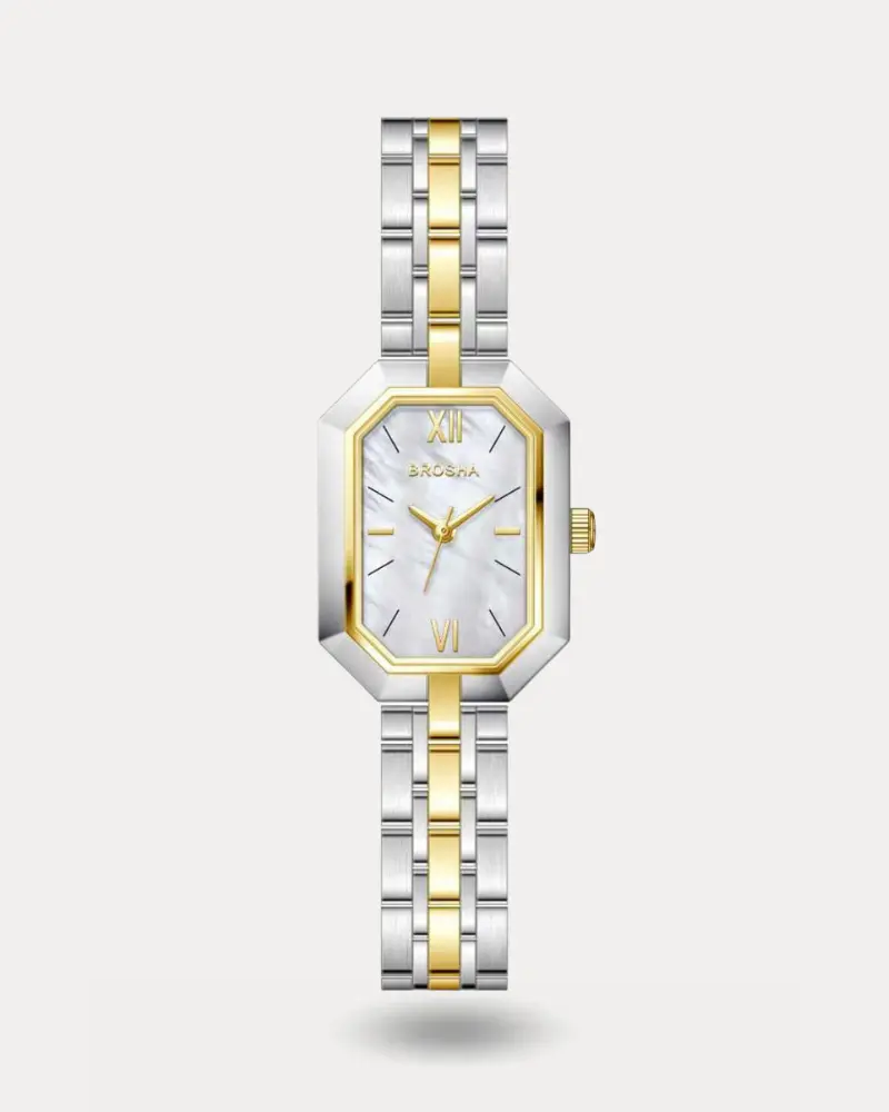 BL112552LMGWMarble ساعة نسائية باللونين الذهبي والفضي | BL112552LMGWMarble - الصورة 1